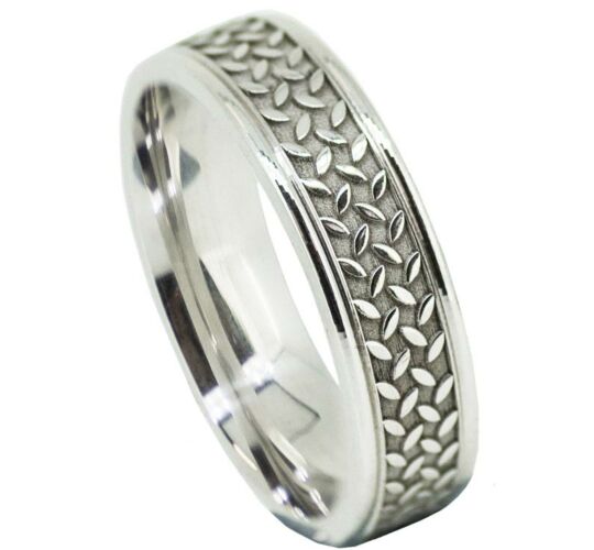 6mm Wedding Ring W7503 | Gents Pattern - Laser Engraving Wedding Ring